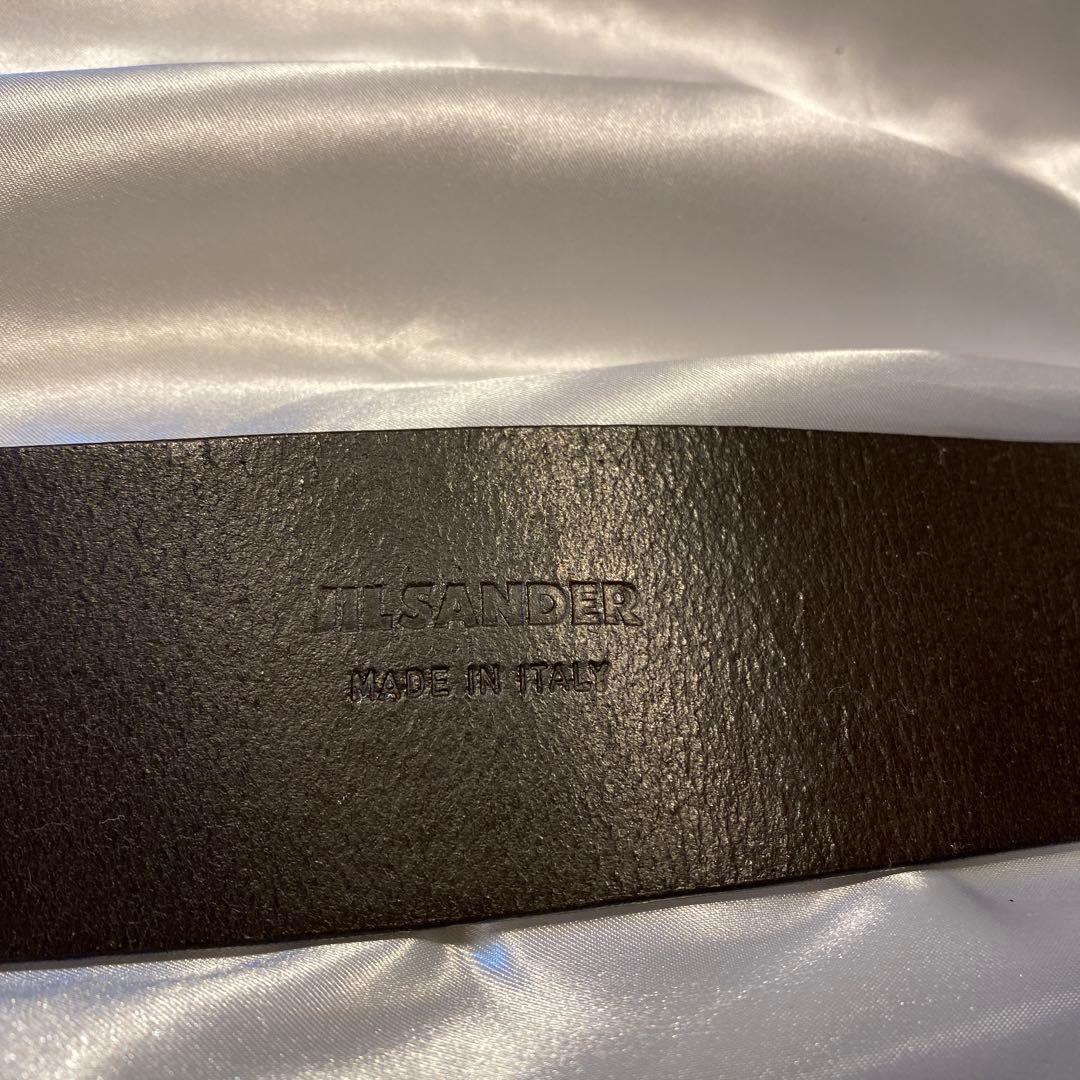 JIL SANDER ジルサンダー　イタリア製ダークブラウン　ワイドレザーベルト