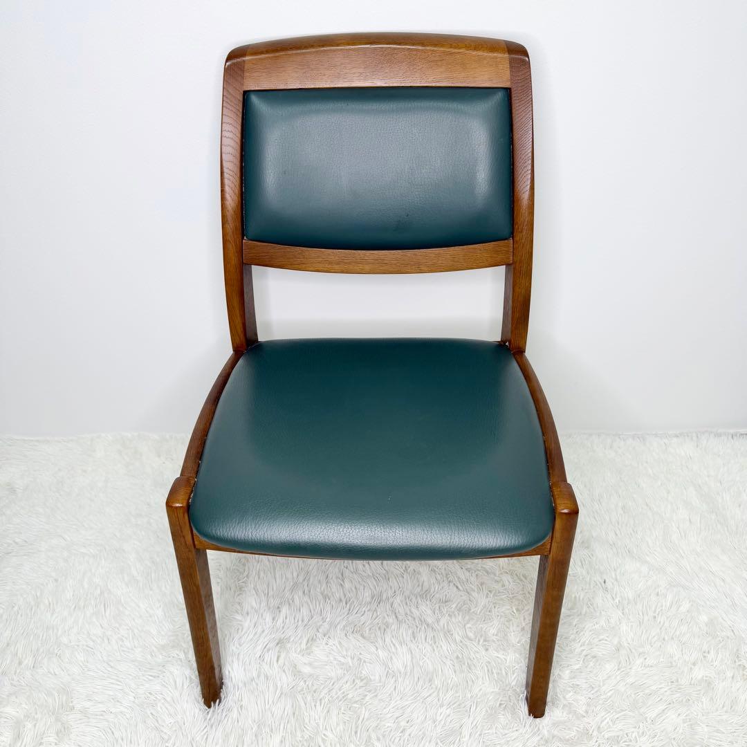 shirakawa ダイニングチェア S-320 イス グリーン 木製 ①