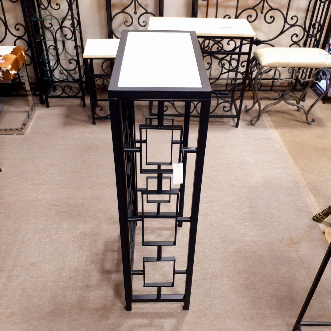 輸入家具　天然大理石使用　『アイアン・コンソールテーブル』　モダンスタイル