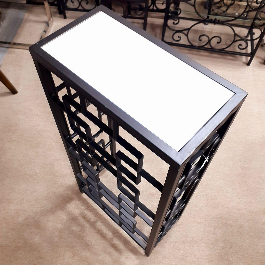 輸入家具　天然大理石使用　『アイアン・コンソールテーブル』　モダンスタイル