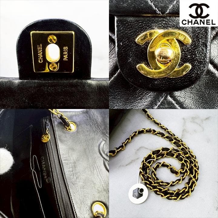 【鑑定済み・超美品】CHANEL ミニ マトラッセ20 黒 シングルチェーン