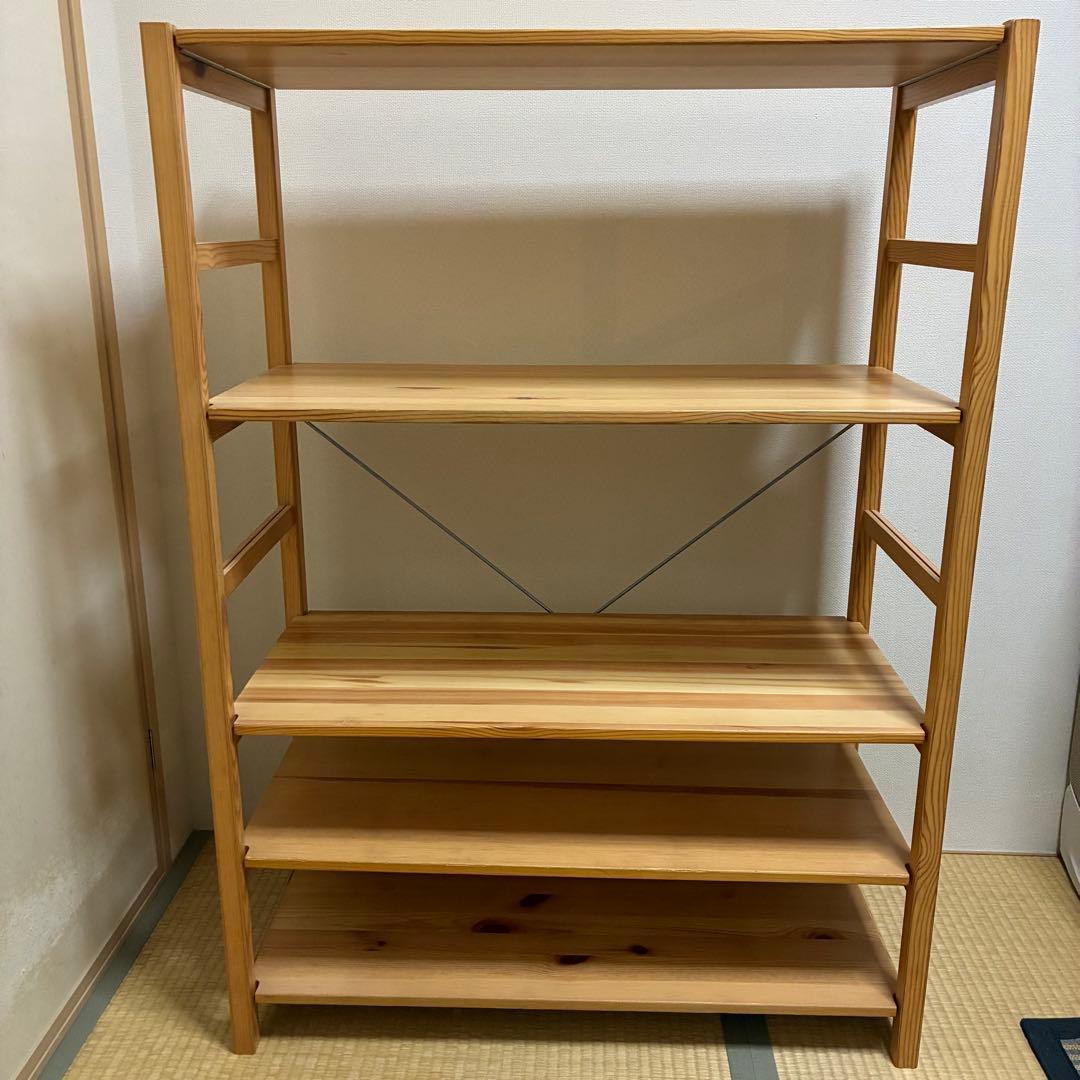 無印良品 パイン材 ユニットシェルフ　棚板5枚 120 MUJI