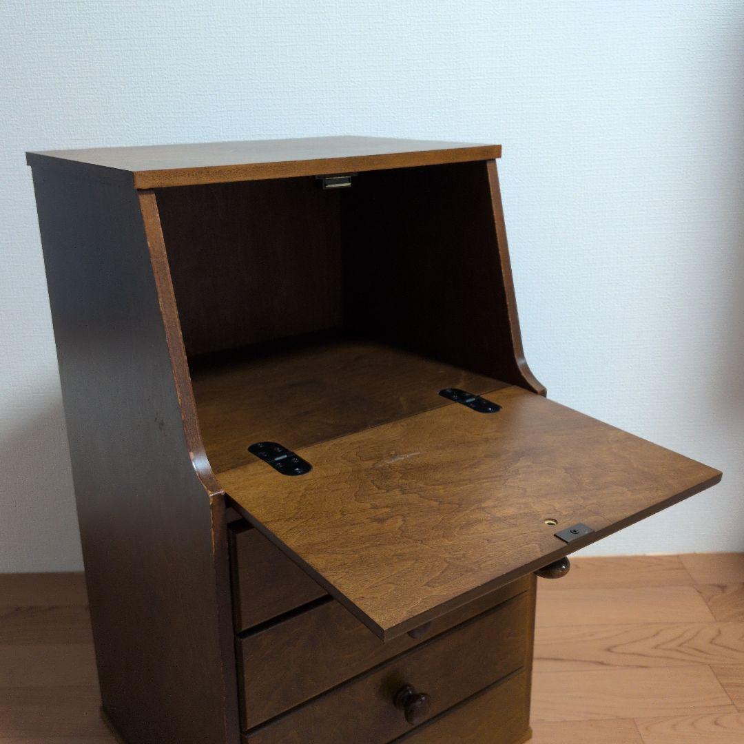 木製 ４段引き出し付きラック　 シェルフ