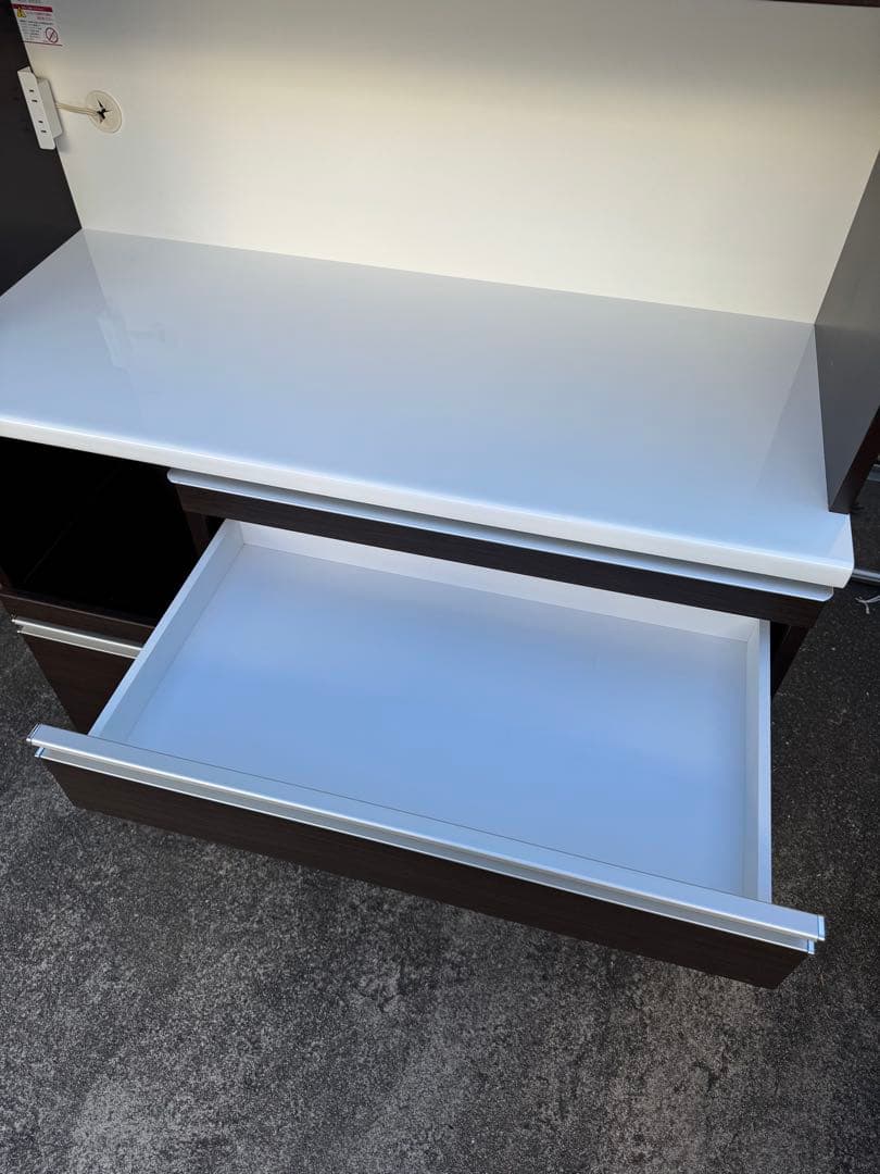 松田家具　食器棚　キッチン収納　1180 Nクラッチ　ダーク