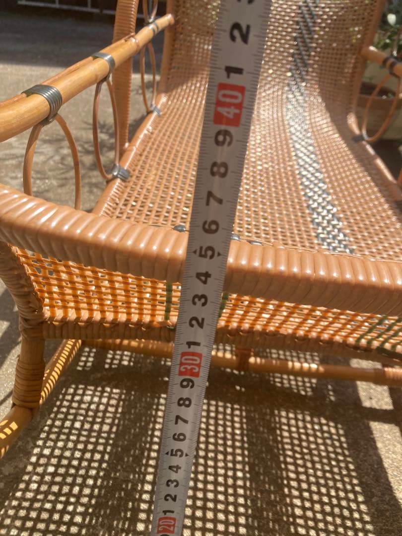 美品　激レア　ビンテージ　ラタンのゆりかご　ベビーベッド　アンティーク　ラタン