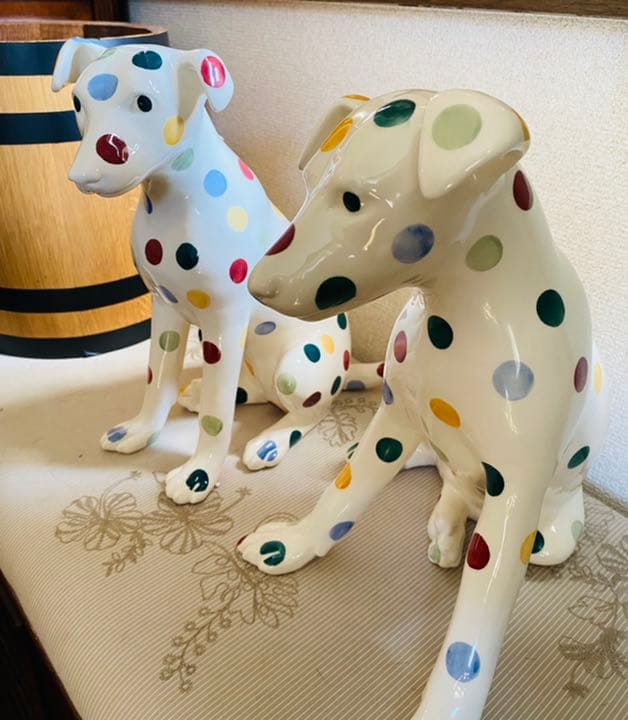 Emma Bridgewater ブリッジウォーター　犬　置物　ポルカドット
