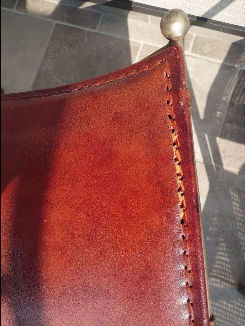 スツール　チェア　本革　アンティーク　レア【B】