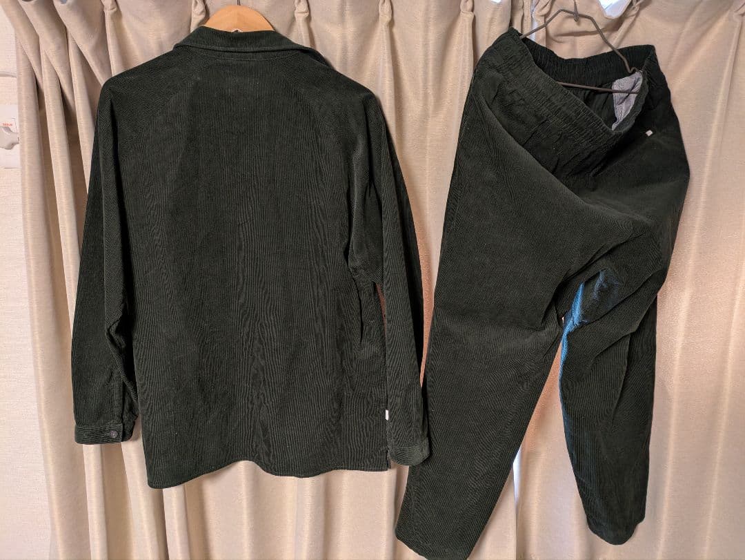 ウェア ballaholic Logo Corduroy setup darkgreen
