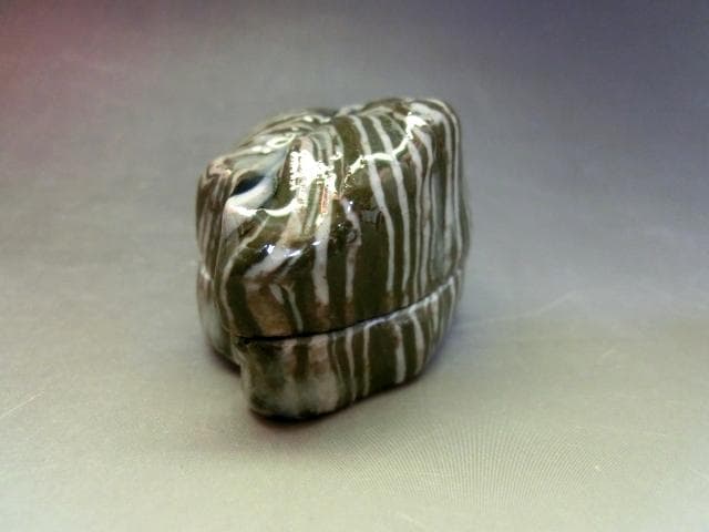 香合■表裏貫通錦「内田泰秀」木の葉香合 錦練上手 茶道具 日蓮宗法音寺住職 骨董