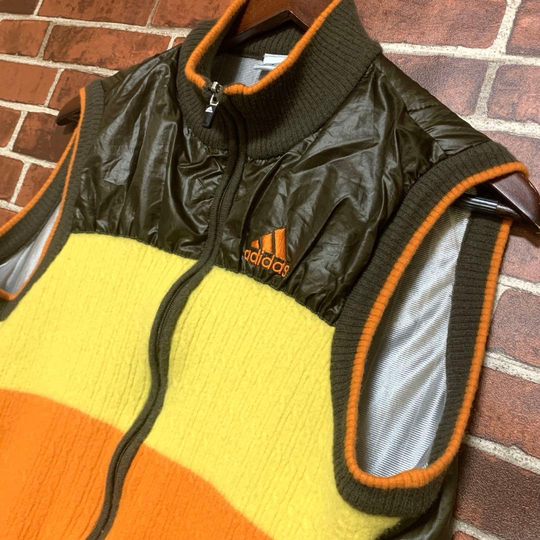 adidas★アディダス★マルチカラー★ウール★ナイロン★ゴルフ★ベスト★古着
