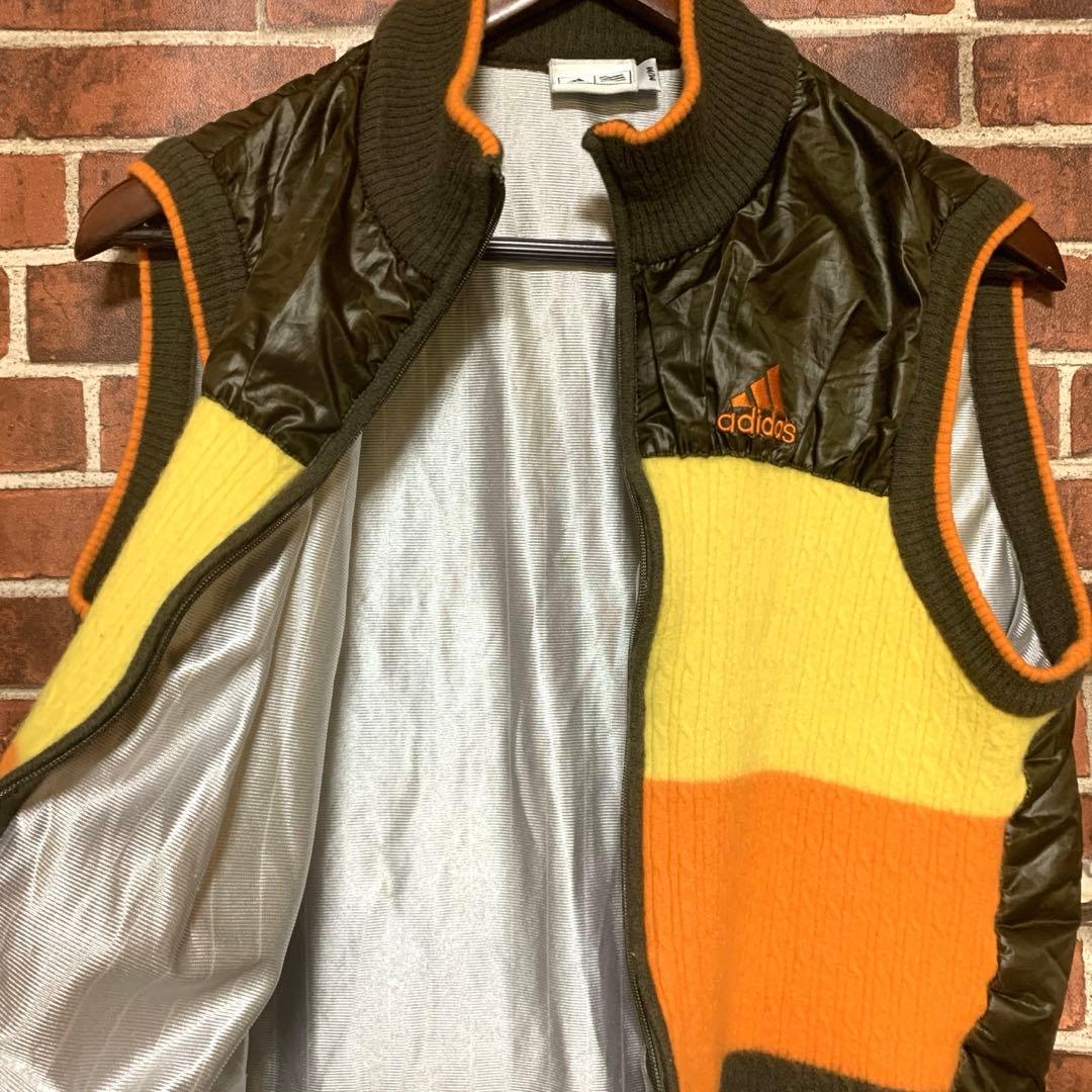 adidas★アディダス★マルチカラー★ウール★ナイロン★ゴルフ★ベスト★古着