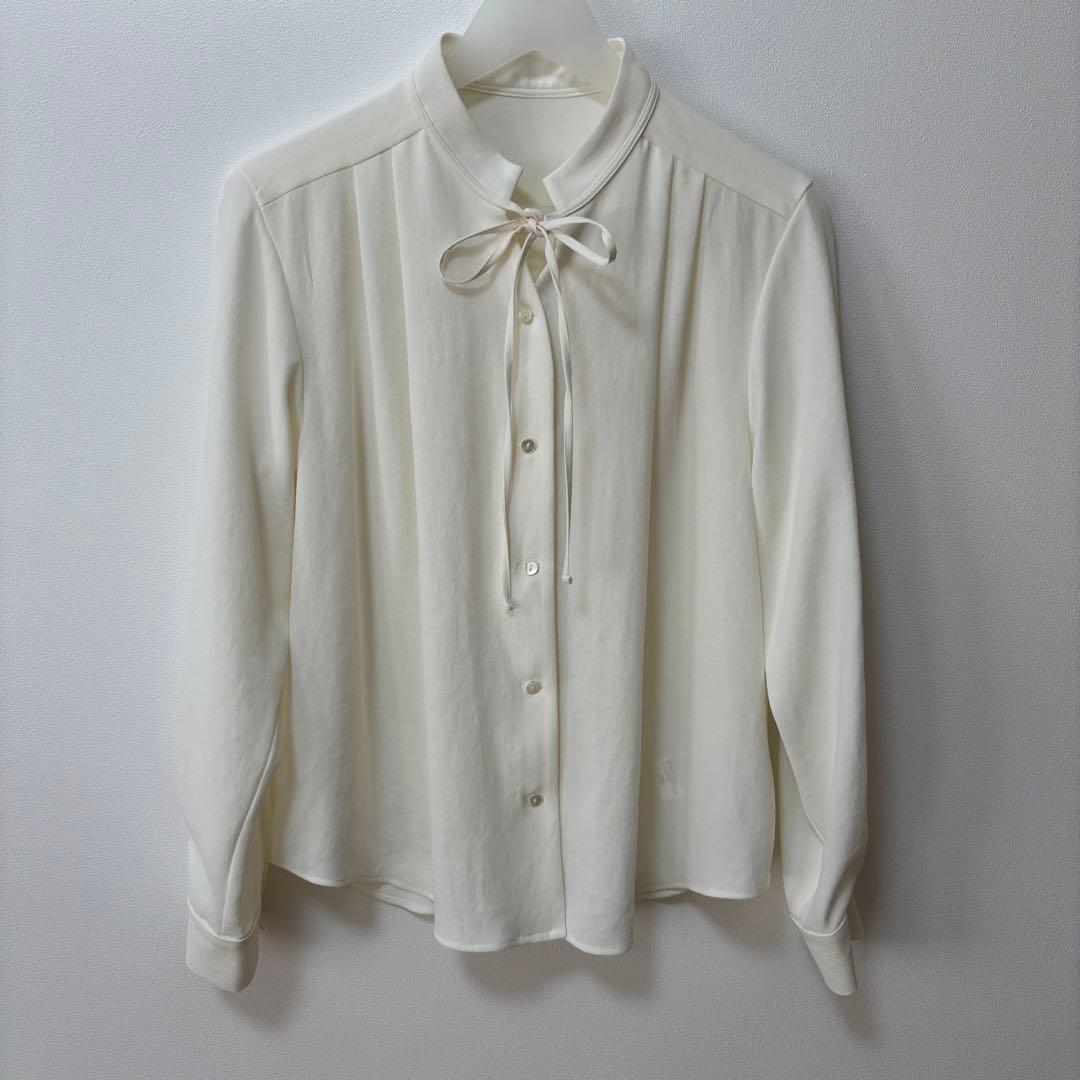 soeju ソージュジョーゼットリボンブラウス　ホワイト　M