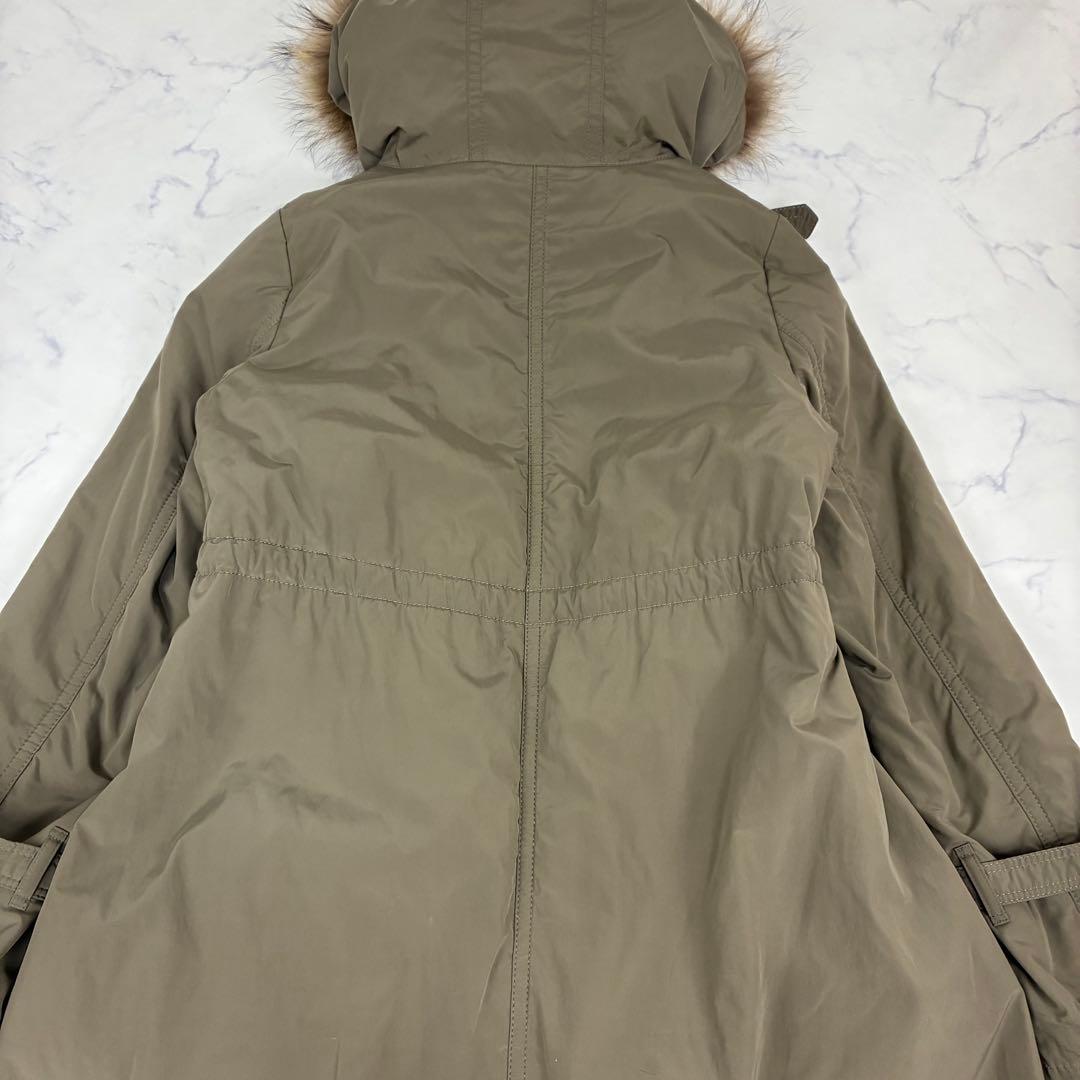 バーバリーブルーレーベル　 モッズコート　ノバチェック裏地　ボアライナー　ファー