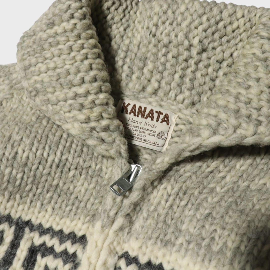 美品★XL★KANATA★カウチンニット★サンダーバード★カナダ製★カーディガン