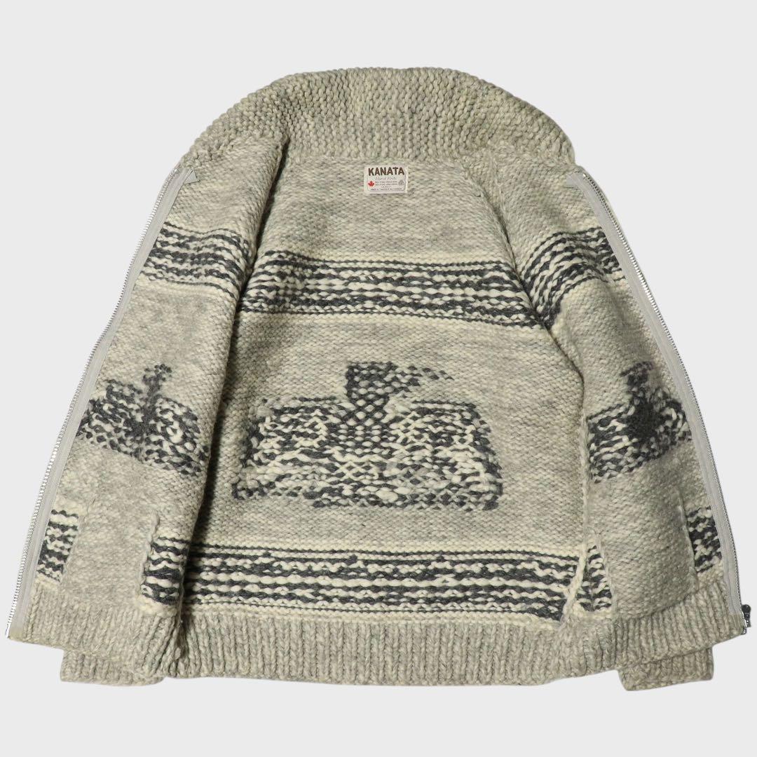 美品★XL★KANATA★カウチンニット★サンダーバード★カナダ製★カーディガン