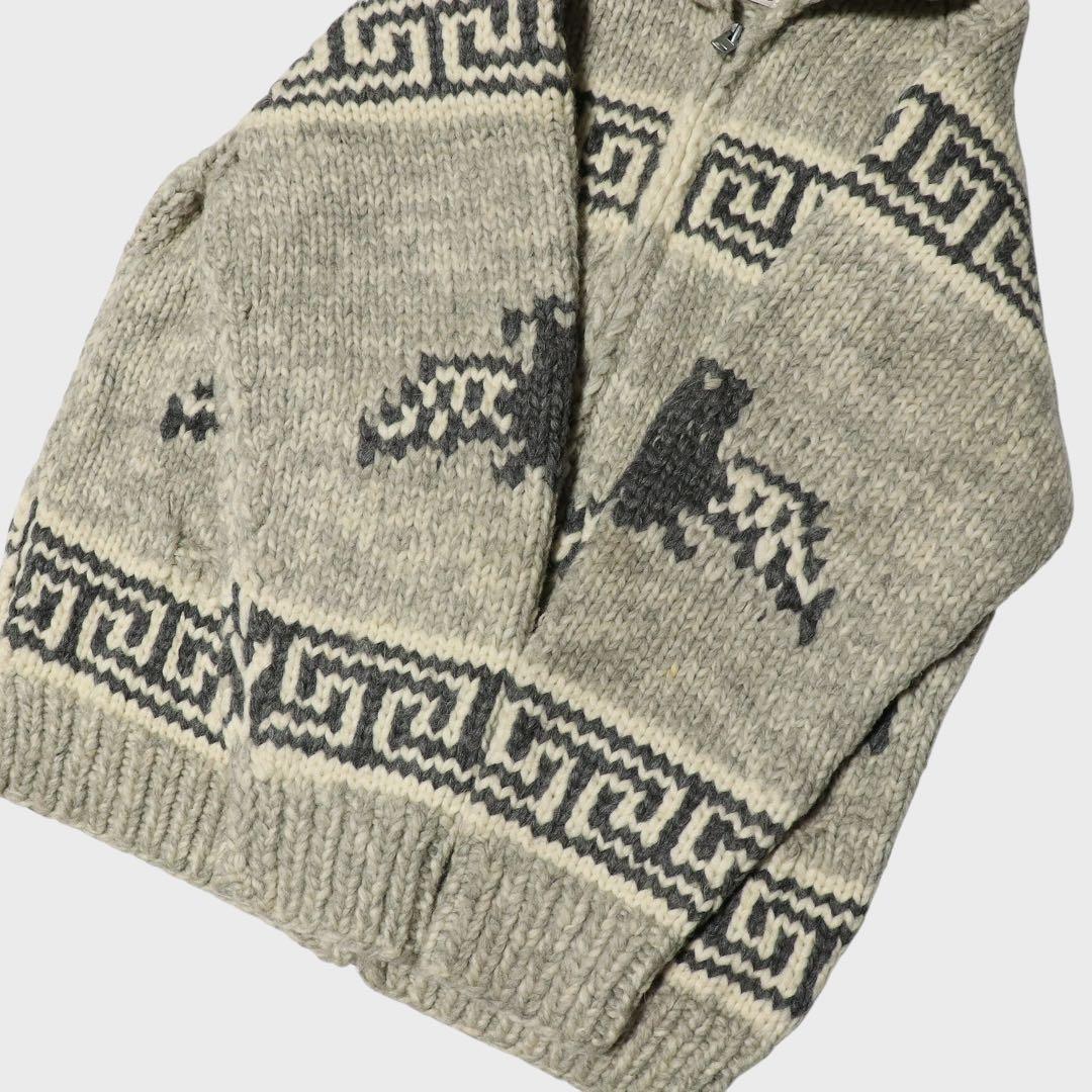 美品★XL★KANATA★カウチンニット★サンダーバード★カナダ製★カーディガン