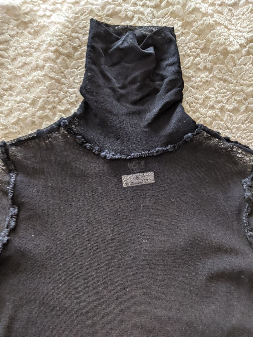 JeanPaulGAULTIER　ジャンポールゴルチエブラックシースルートップス