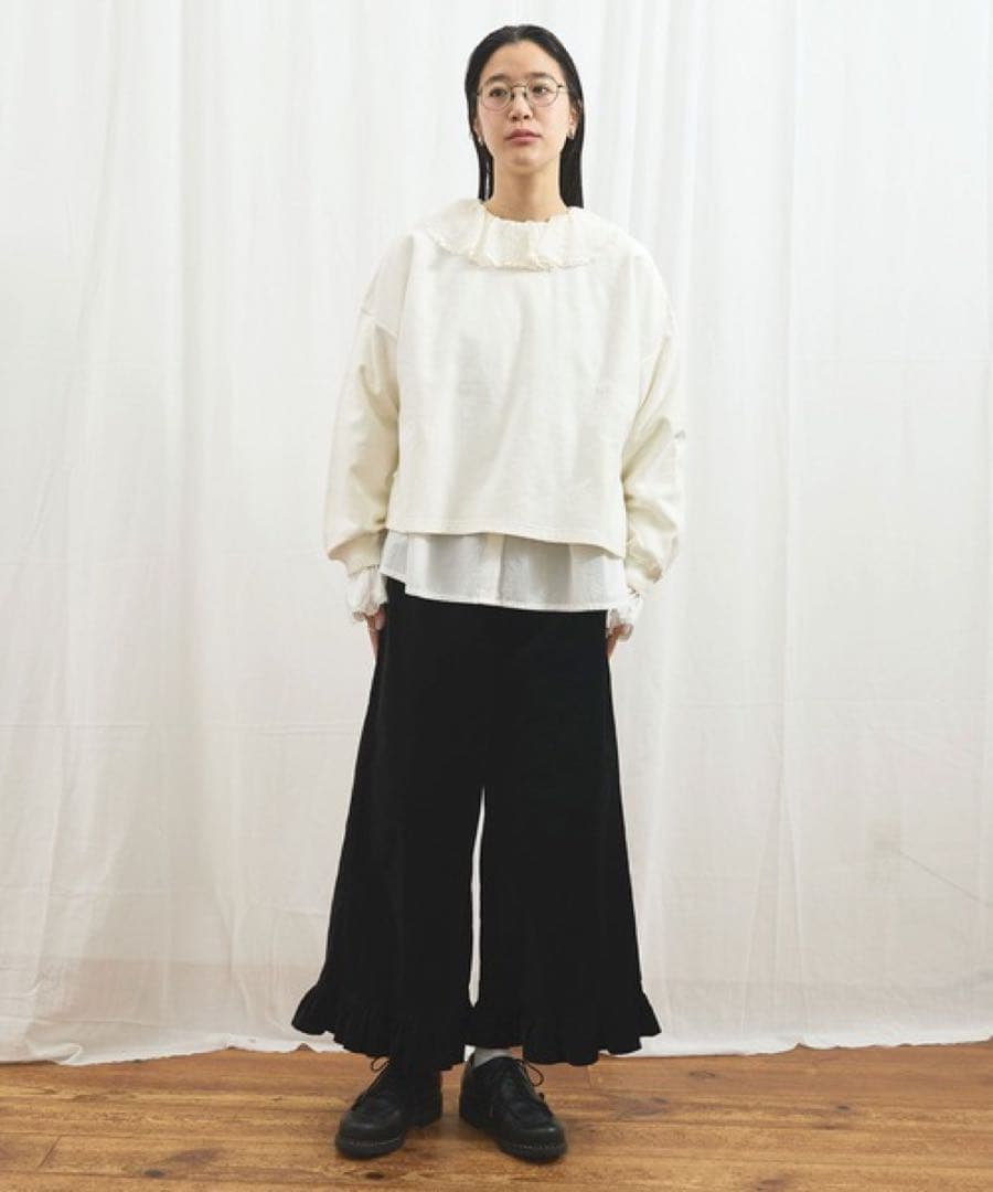 fig London Kitty blouse ホワイト