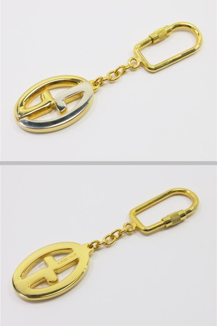 グッチ　キーホルダー　シルバー＆ゴールド色　イタリア製　18709005