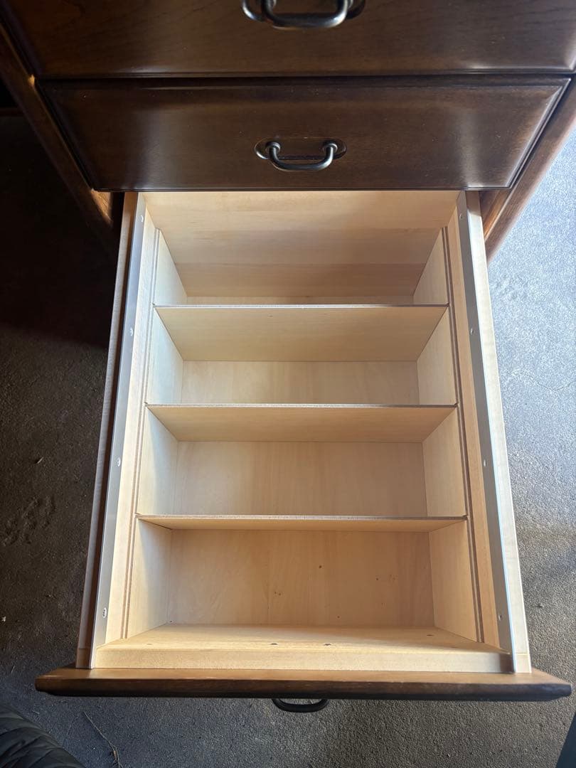 Karimoku カリモク 書斎机 デスク 片袖机 勉強机 木製 ブラウン