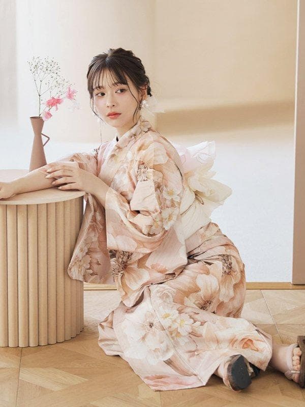 sugerくすみピンクスウィート浴衣　2点セット 新品未使用　定価16,480円