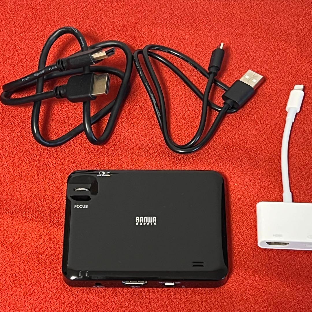 ポータブルプロジェクター ミニプロジェクター　サンワサプライ400-PRJ023