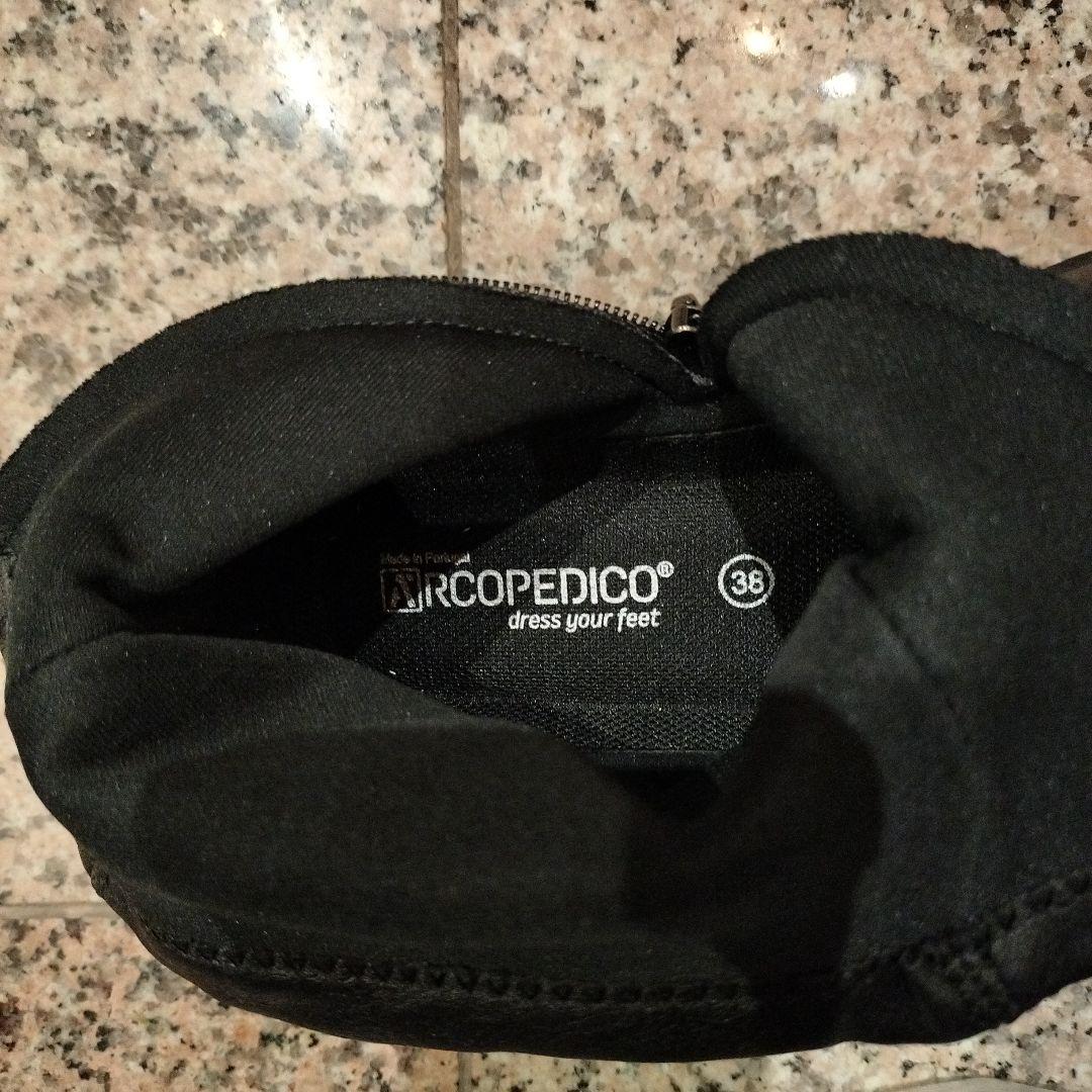 【ARCOPEDICO】【38 24.5cm】ストレッチブーツ 【ブラック】