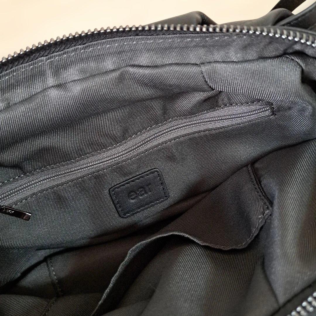 earPAPILLONNER 《本革/430g》コロンボストンバッグ　ブラック