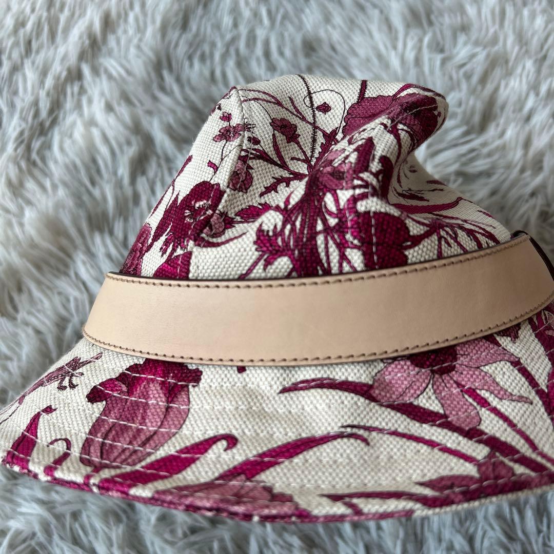 GUCCI グッチ フローラ 花柄 バケットハット 帽子 ハット ピンク