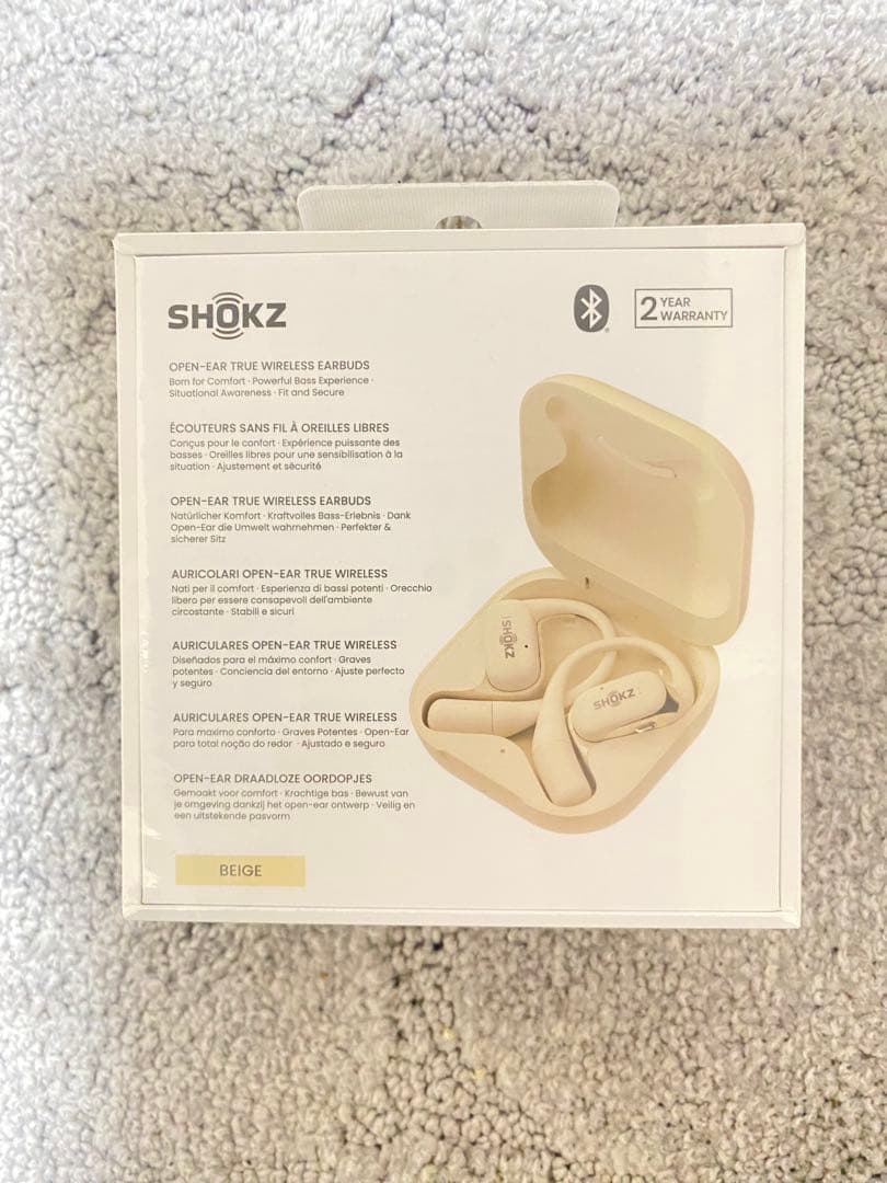 【新品未開封】Shokz OpenFit オープンイヤーイヤホン ベージュ