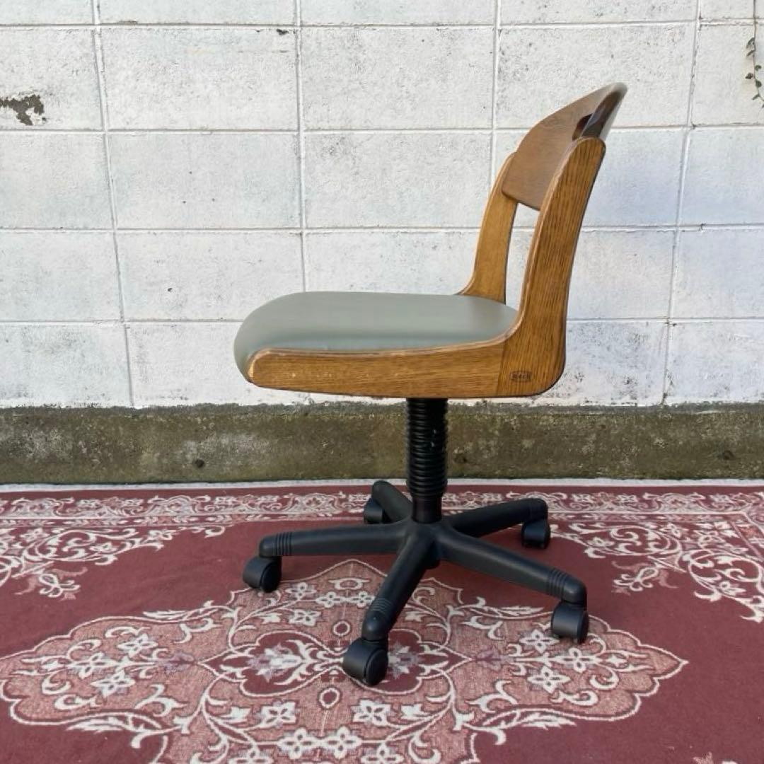 高級 浜本工芸 ◾️木製家具 ナラ材/ オーク材 デスクチェア ワークチェア 書斎