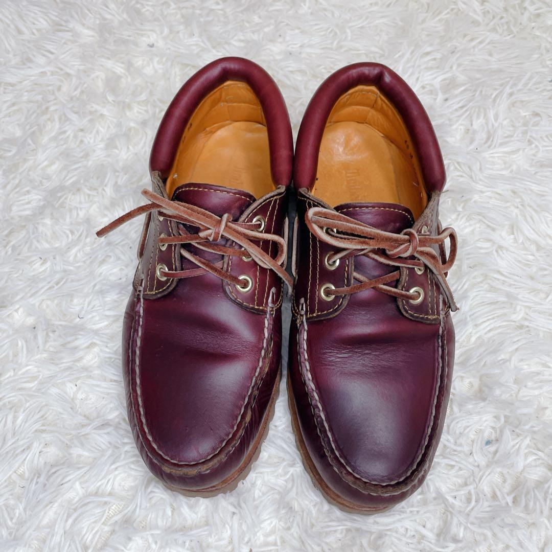 定番✨ ティンバーランド スリーアイ デッキシューズ バーガンディ