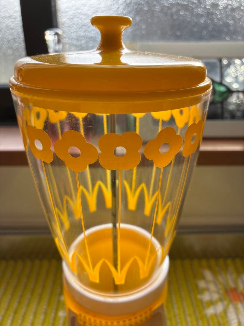 【未使用】昭和レトロポップ　花柄箸立て　TOWAトーワ　当時物　レトロ