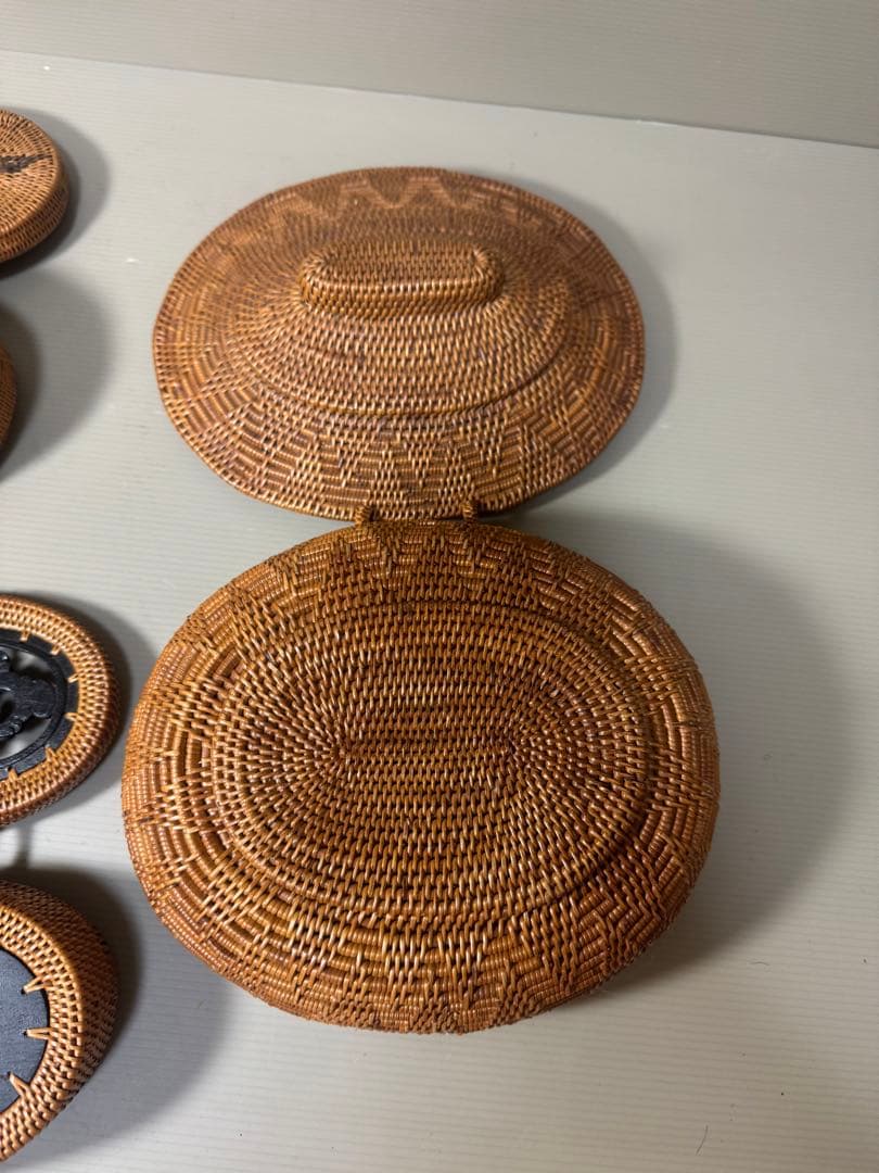 2150  インテリア カゴ 収納 小物入れ　3客