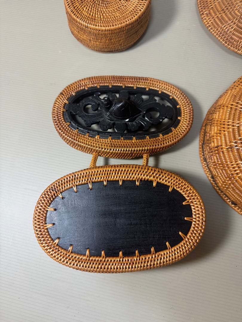 2150  インテリア カゴ 収納 小物入れ　3客