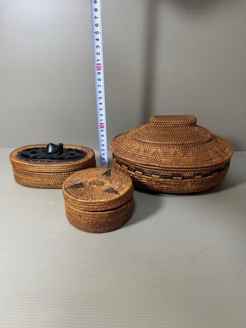 2150  インテリア カゴ 収納 小物入れ　3客