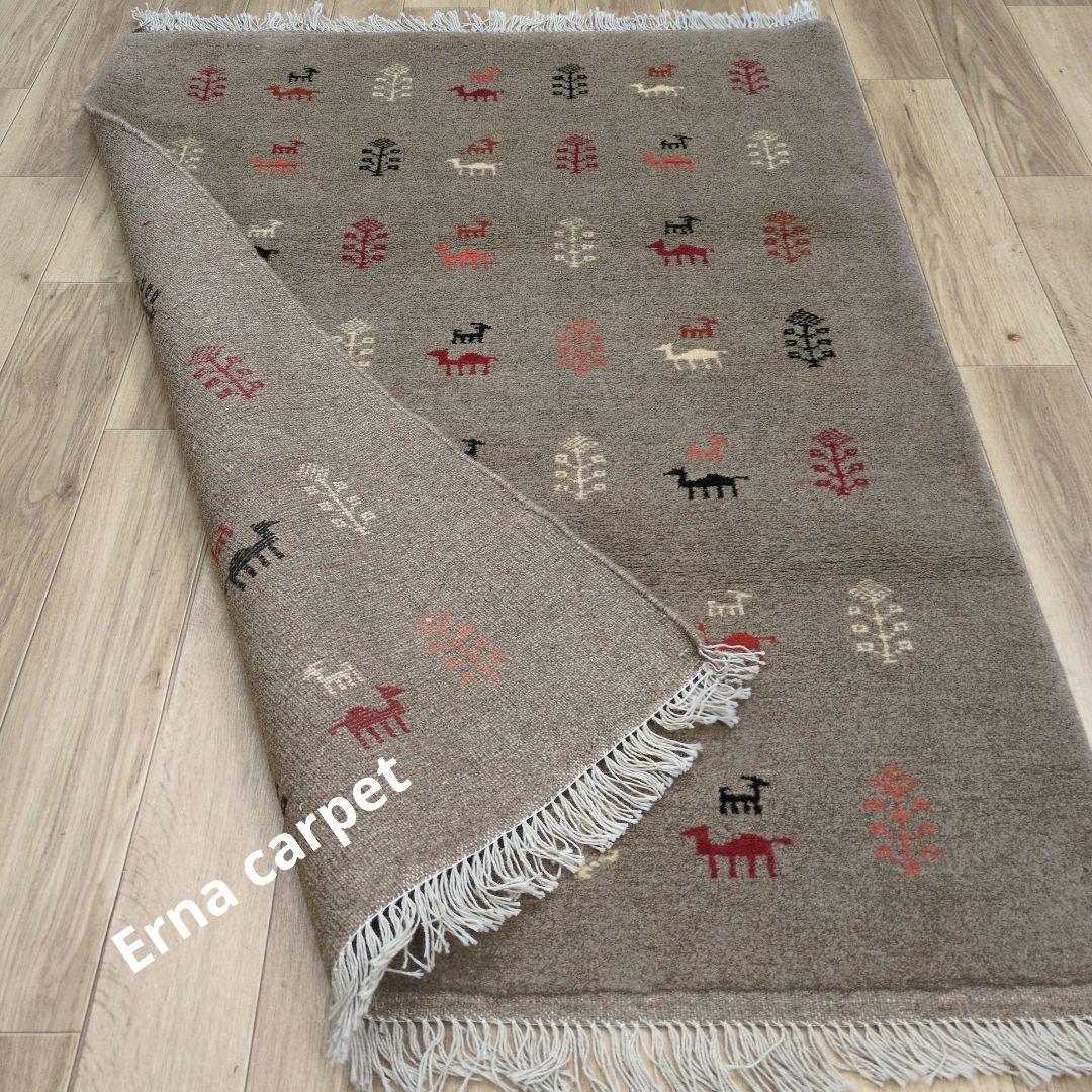 Winter SALE ペルシャ絨毯　ギャッベ　新品 147x105cm