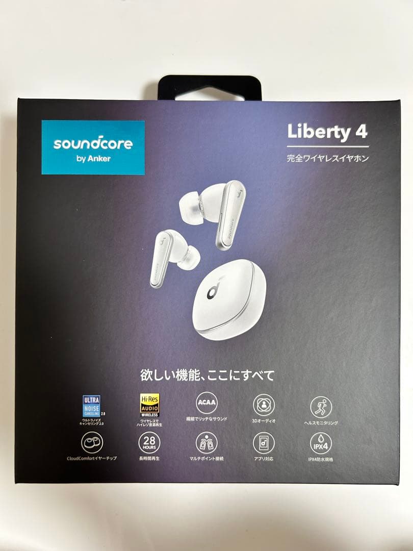 Anker Liberty 4 完全ワイヤレスイヤホン 白 ★美品★
