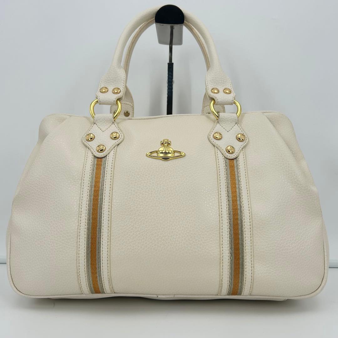 う*に様 美品✨ヴィヴィアンウエストウッド ボストンバッグ オーブ レザー ゴー