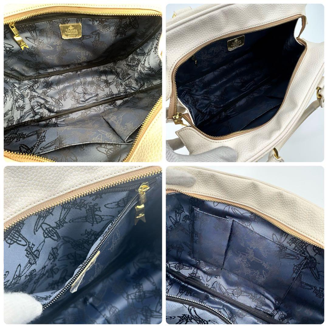 う*に様 美品✨ヴィヴィアンウエストウッド ボストンバッグ オーブ レザー ゴー