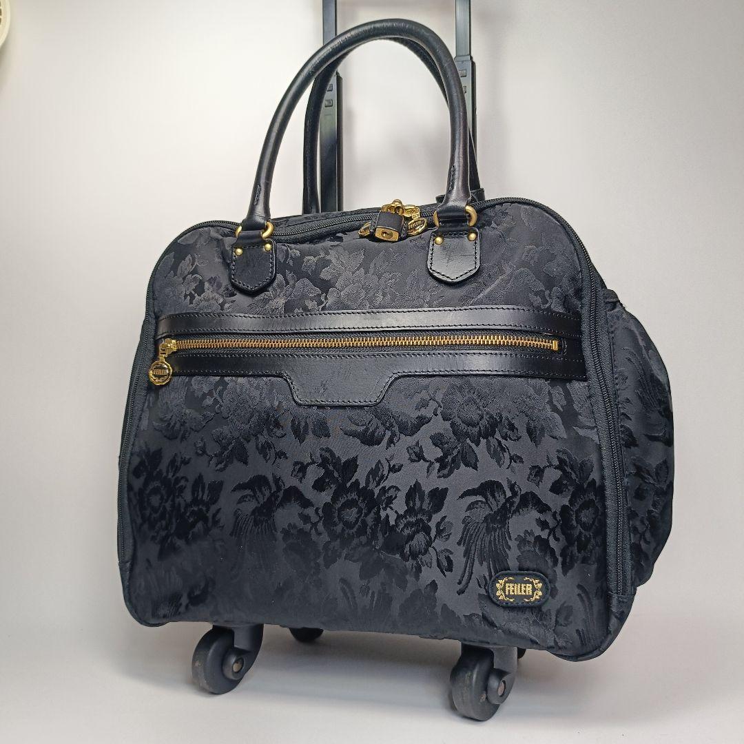 希少　FEILERフェイラー　トロリーバッグ　キャリーバッグ　黒　カギ付