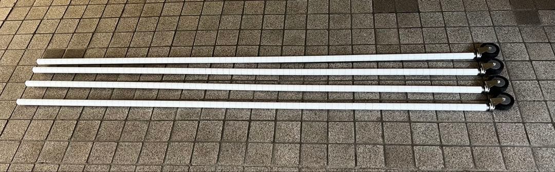 純正ホームエレクター　棚4段キャスター付きホワイト190cm×75cm×60cm