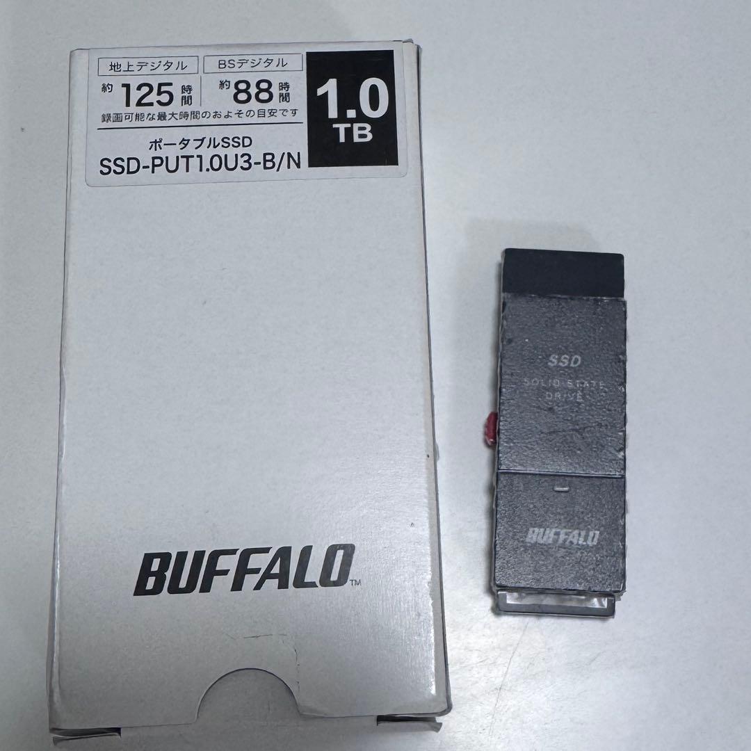 外付けハードディスク・ドライブ BUFFALO SSD 1TB SSD-PUT1.0U3B/N
