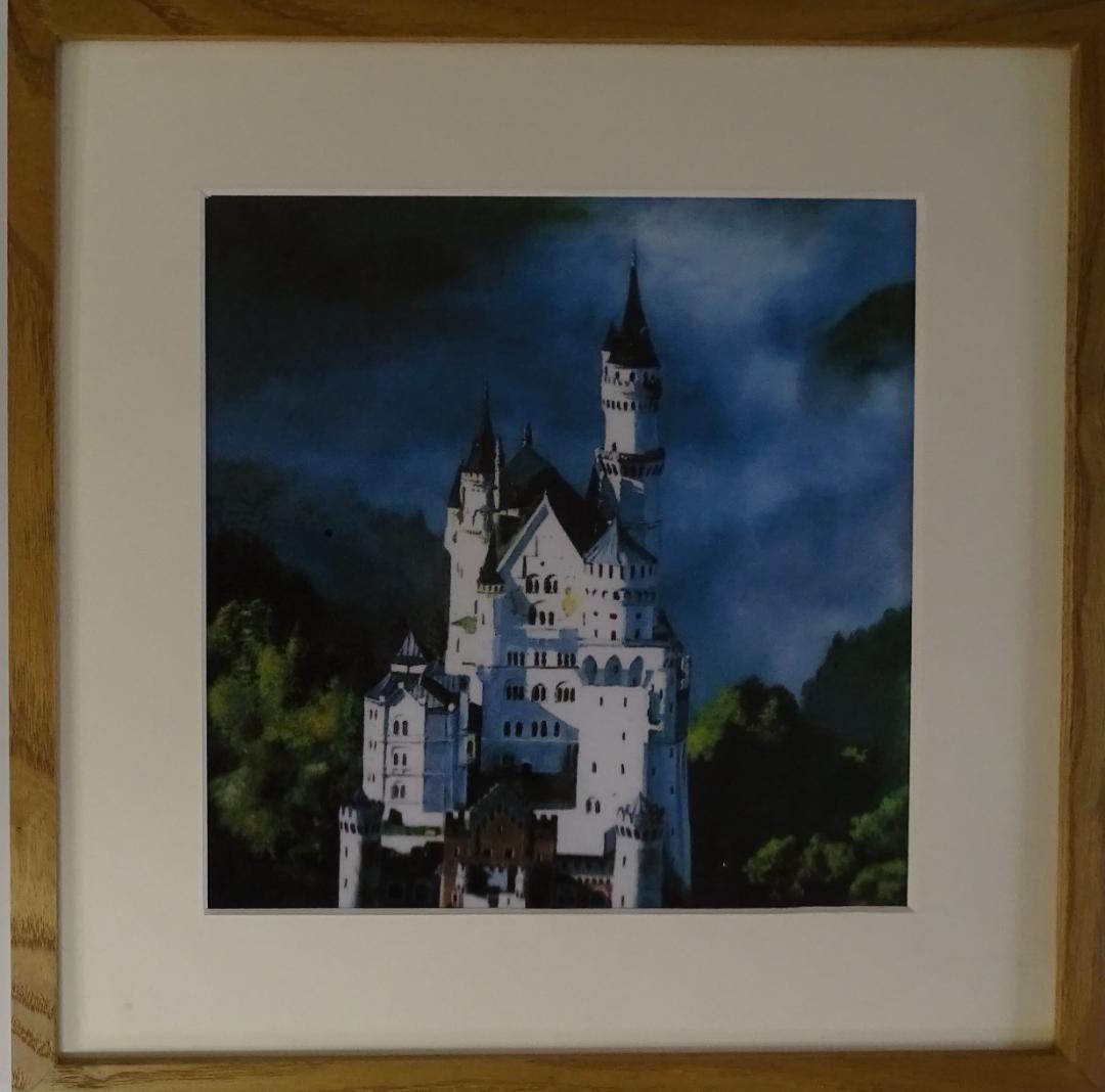 ・絵画：・作者名：加山　雄三・画題：イノシュヴァンシュタイン城・技法：複製画