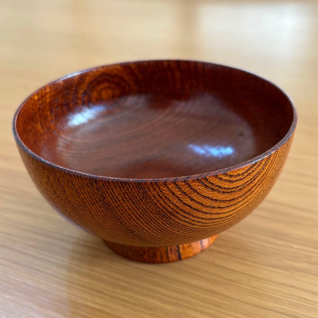 【新品】小田原漆器　うるし塗装　けやき　お椀　5個セット　大川木工所