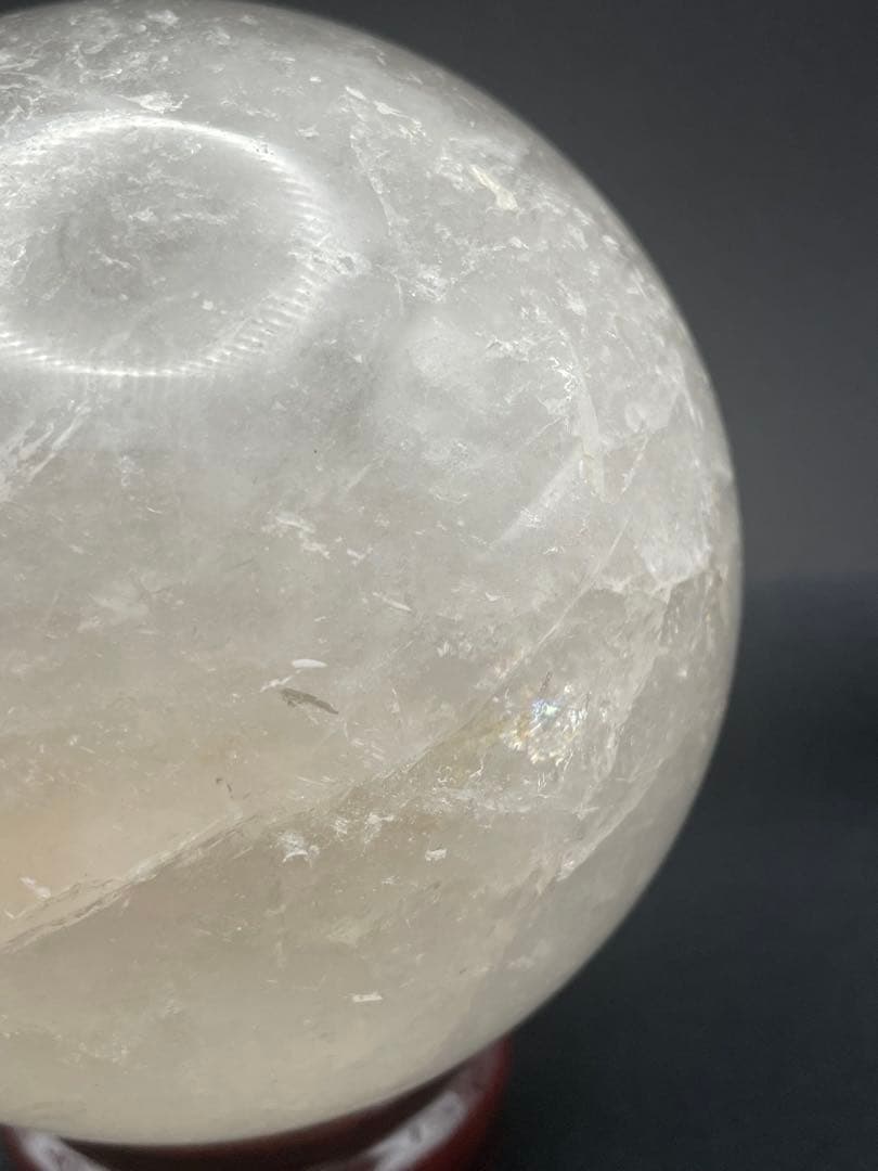 【ヒマラヤ水晶】丸玉 虹入り 約98㎜ 約1,355g 天然石 セール開催中！