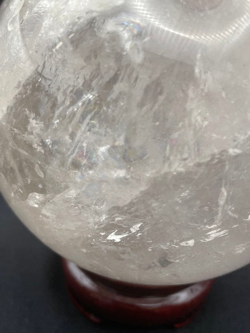 【ヒマラヤ水晶】丸玉 虹入り 約98㎜ 約1,355g 天然石 セール開催中！