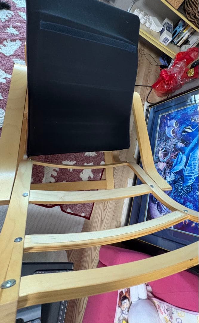 パーソナルチェア＆オットマン, バーチ材突き板/クニーサ ブラック