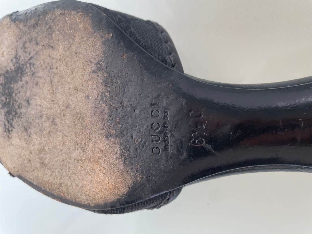 GUCCI グッチ　ミュール　GG柄　ブラック　サンダル　箱袋付き