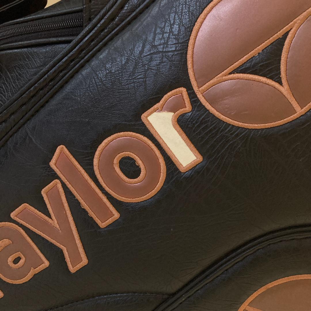 【D D】テーラーメイド キャディバッグ 9型 ブラック×ブラウン